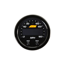 Load image into Gallery viewer, AEM X-Series 0-160 MPH Black Bezel w/ Black Face GPS Speedometer Gauge — Photo - Primary