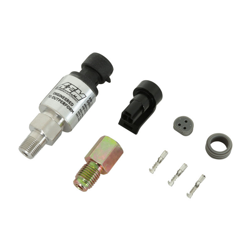 AEM 1000 PSIg Stainless Sensor Kit - 1/8in NPT Male Thread to -4 Adapter — Photo - Primary