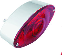 Load image into Gallery viewer, Bikers Choice Chrome Cat Eye Tail Lamp Assembly Red Lens Universal Custom