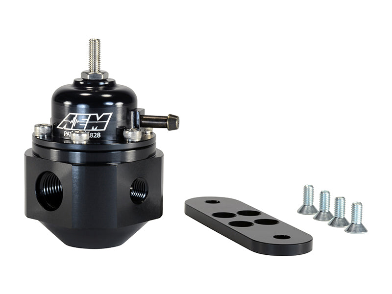 AEM Universal Black Adjustable Fuel Pressure Regulator — Photo - out of package