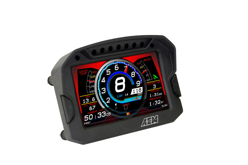 AEM CD-5G Carbon Digital Dash Display w/ Interal 10Hz GPS & Antenna — Photo - out of package