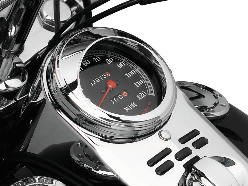 Kuryakyn Speedometer Trim Ring With Visor Chrome