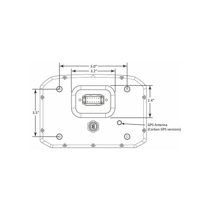 AEM CD-7 Non Logging Race Dash Carbon Fiber Digital Display (CAN Input Only) — Photo - out of package