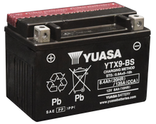 Load image into Gallery viewer, Yuasa YTX9-BS Maintenance Free AGM 12 Volt Battery (Bottle Supplied)