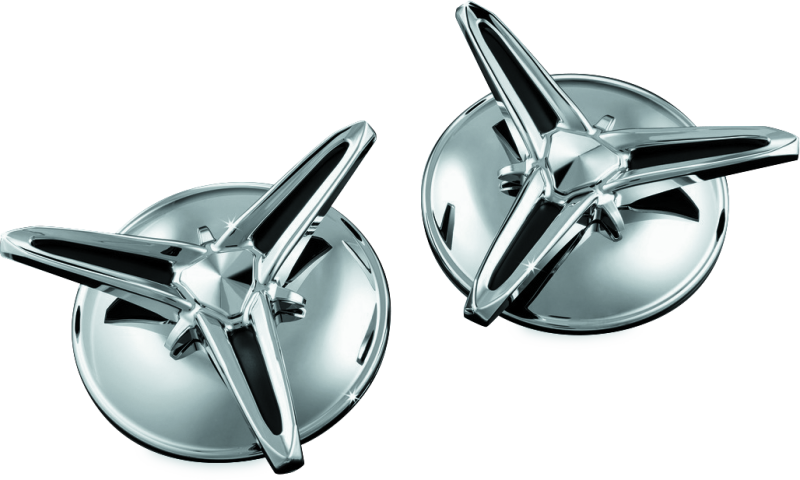 Kuryakyn Knock-Off Center Caps For Trikes Chrome