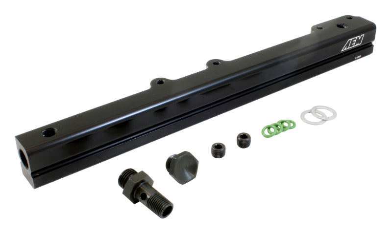 AEM 96-00 Civic CX/DX/LX/EX & 96-97 Del Sol S/Si Black Fuel Rail — Photo - Primary
