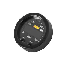 Load image into Gallery viewer, AEM X-Series 0-160 MPH Black Bezel w/ Black Face GPS Speedometer Gauge — Photo - out of package