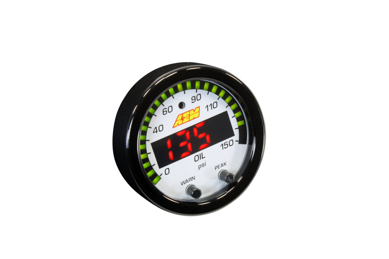 AEM X-Series 0-150 Oil Pressure Gauge Kit — Photo - out of package