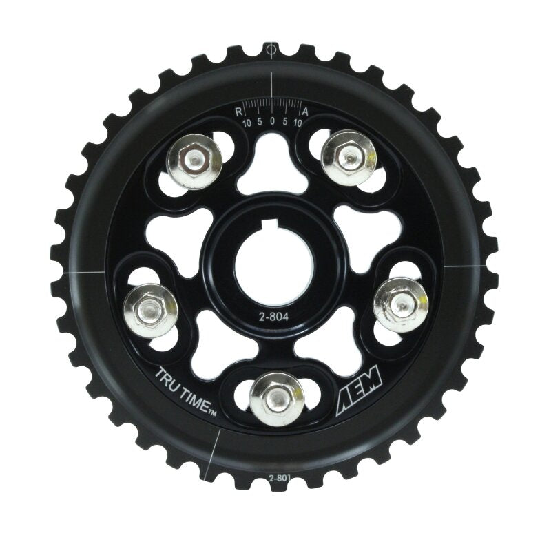 AEM 96-00 Honda Civic / 96-97 Honda Del Sol D16 Black Tru-Time Cam Gear — Photo - Primary
