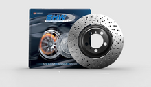 Load image into Gallery viewer, SHW 14-19 Porsche 911 GT3 4.0L w/o Ceramic Brake Right Front Drill-Dimp LW Brake Rotor (99135140681)