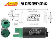 Load image into Gallery viewer, AEM 400 LPH E85 Compatible Fuel Pump Kit - Single Barb - Ethanol Compatible — Datasheet
