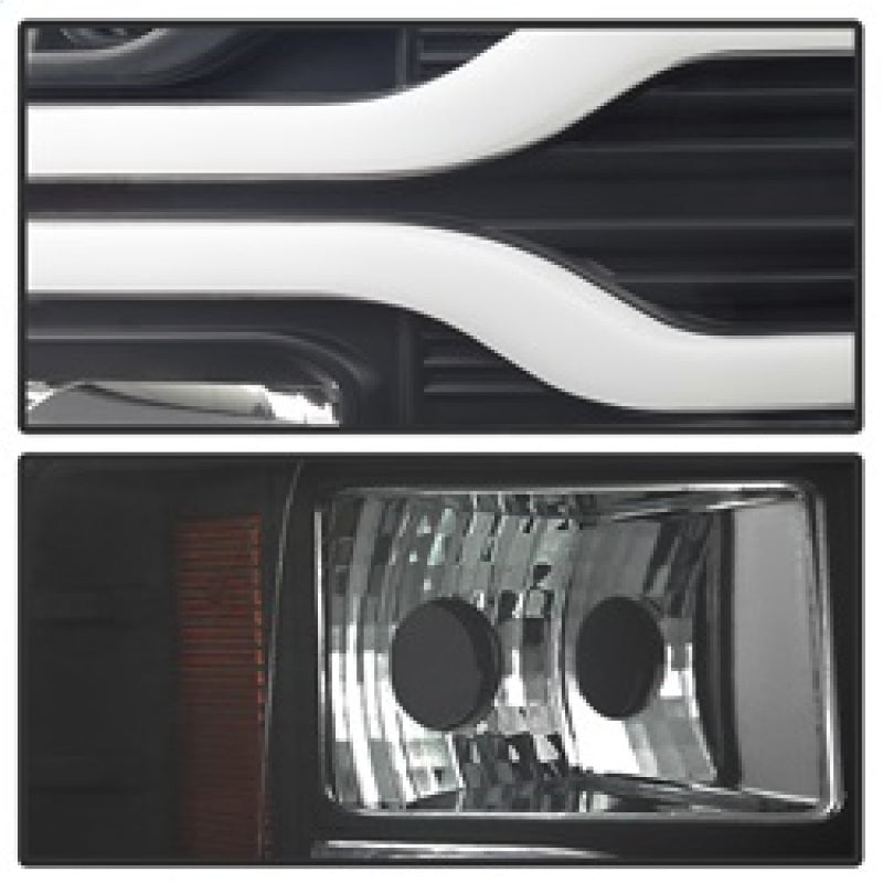 Spyder Chevy Silverado 1500 07-13 Version 3 Projector Headlights - Black PRO-YD-CS07V3-LBDRL-BK