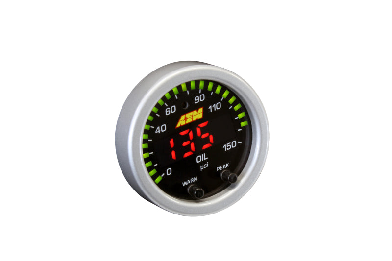 AEM X-Series 0-150 Oil Pressure Gauge Kit — Photo - out of package