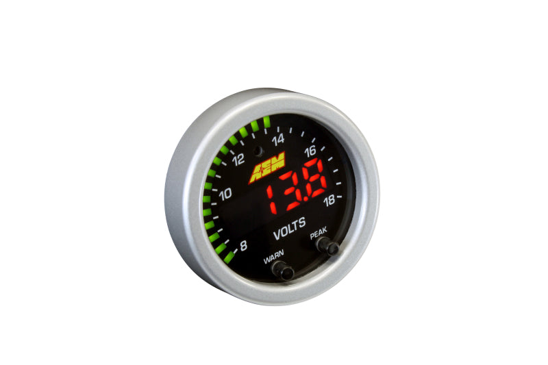 AEM X-Series 8-18V Volt Gauge — Photo - out of package