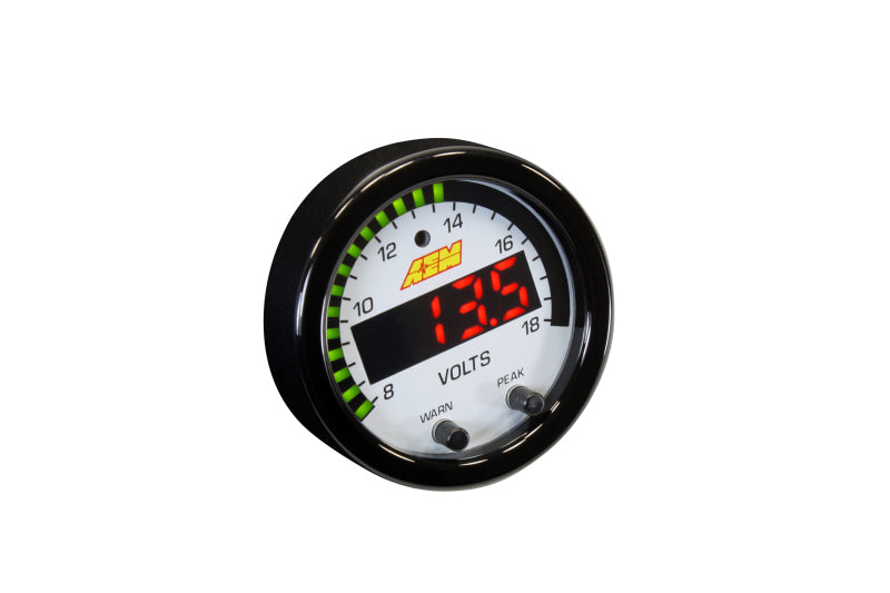 AEM X-Series 8-18V Volt Gauge — Photo - out of package