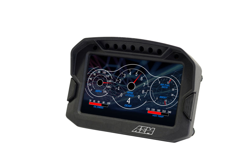 AEM CD-5G Carbon Digital Dash Display w/ Interal 10Hz GPS & Antenna — Photo - out of package