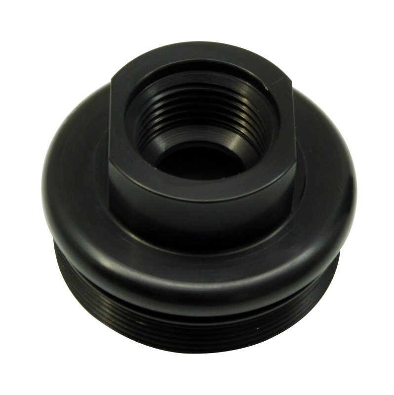 AEM Universal High Flow -10 AN Inline Black Fuel Filter — Photo - out of package