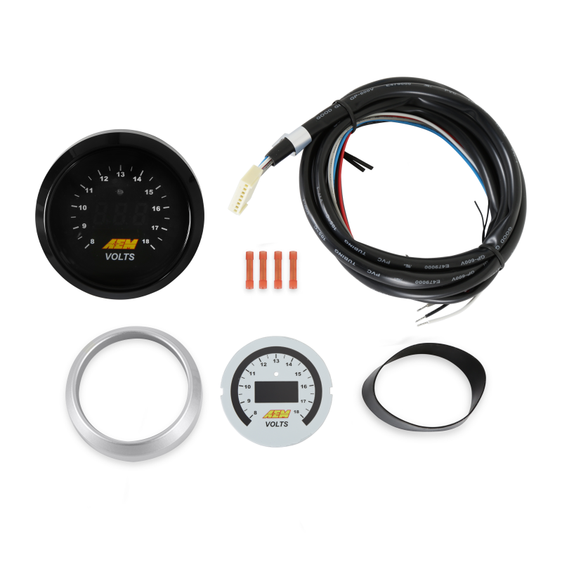 AEM 52mm Voltmeter Digital Gauge — Photo - out of package