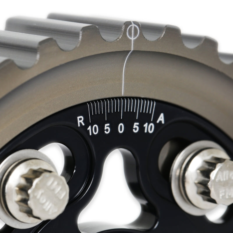 AEM 88-95 Honda Civic/ 93-95 Del Sol S & Si Black Tru-Time Cam Gear — Photo - Close Up