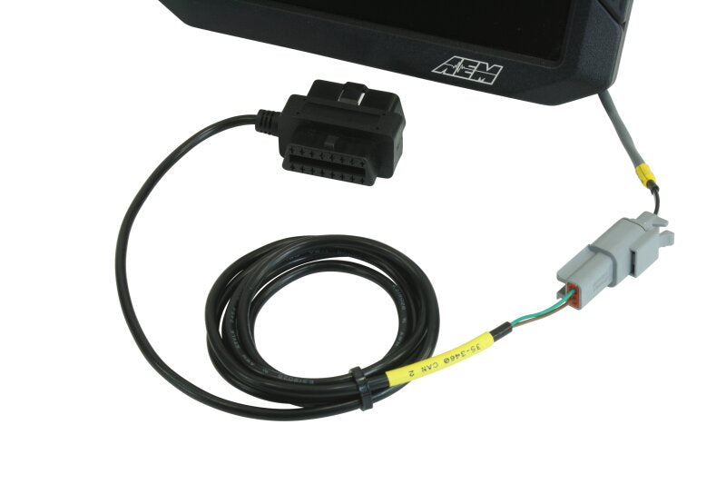 AEM CD-7/CD-7L Plug & Play Adapter Harness for OBDII CAN Bus — Photo - out of package