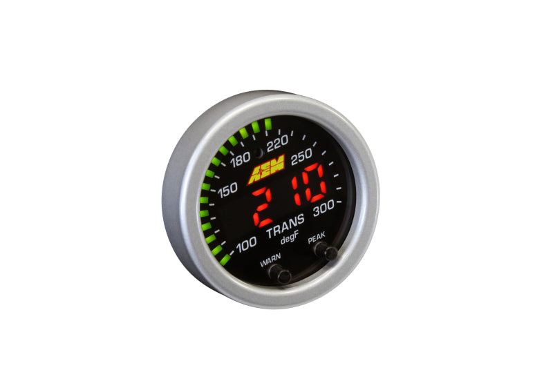 AEM X-Series Temperature 100-300F Gauge Kit (ONLY Black Bezel and Water Temp. Faceplate) — Photo - out of package