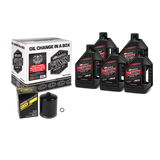 Maxima V-Twin Quick Change Kit Synthetic w/Black Filter Milwaukee-Eight