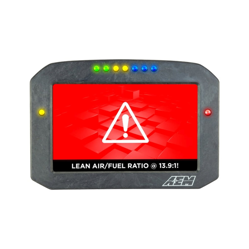 AEM CD-7LG Carbon Logging Flush Digital Dash Display w/ Internal 20Hz GPS & Antenna — Photo - out of package