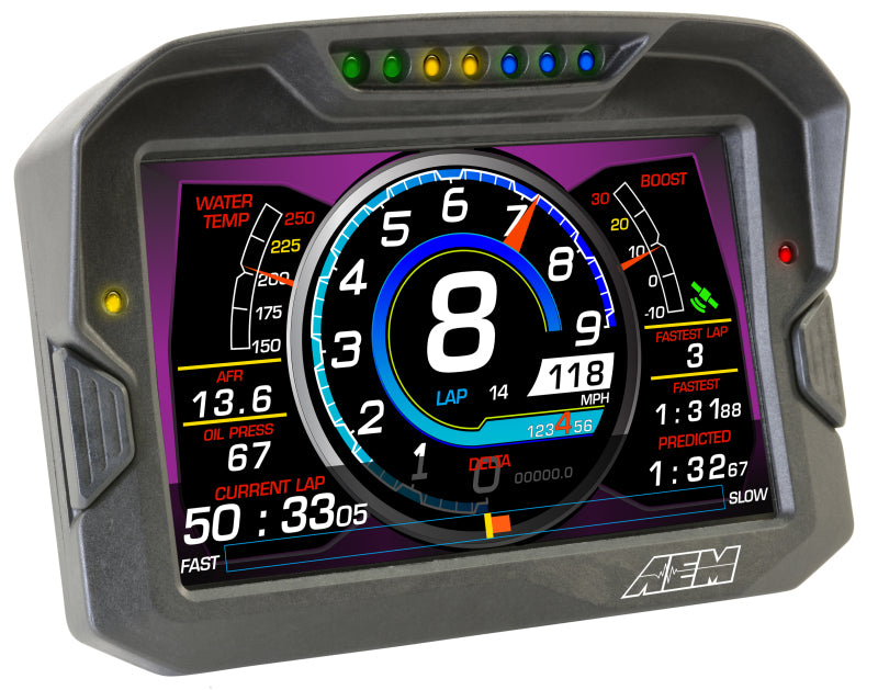 AEM CD-7 Non Logging Race Dash Carbon Fiber Digital Display (CAN Input Only) — Photo - out of package