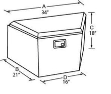 Load image into Gallery viewer, Tradesman Aluminum Trailer Tongue Storage Box (16in.) - Brite