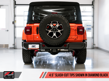 Load image into Gallery viewer, AWE Tuning 2018+ Jeep Wrangler JL/JLU Tread Edition Axle-Back Dual Exhaust - Diamond Black Tips