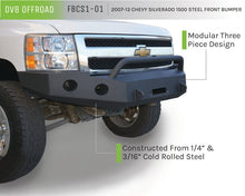 Load image into Gallery viewer, DV8 Offroad 07-13 Chevrolet Silverado 1500 Front Bumper - Black Powdercoat