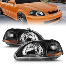 Load image into Gallery viewer, ANZO 1996-1998 Honda Civic Crystal Headlights Black