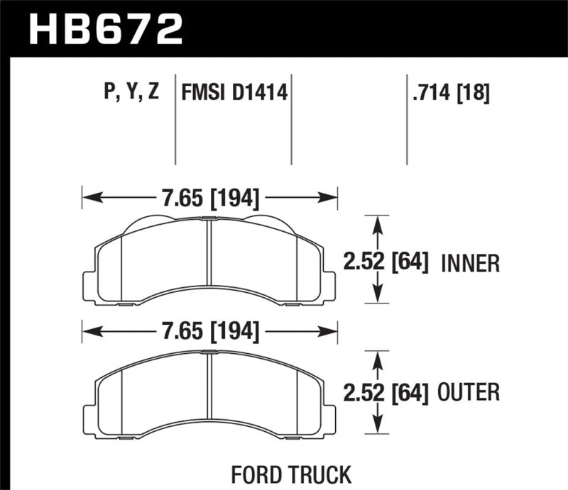 Hawk 10-11 Ford Expedition/F-150 SVT Raptor / 10-11 F-150 Front Street Brake Pad