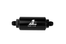 Load image into Gallery viewer, Aeromotive In-Line Filter - AN-08 size Male - 10 Micron Microglass Element - Bright-Dip Black