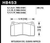 Hawk 03-06 Evo / 04-09 STi / 09-10 Genesis Coupe (Track Only) / 2010 Camaro SS Blue Race Front Brake