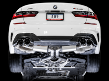 Load image into Gallery viewer, AWE Tuning 2019+ BMW M340i (G20) Non-Resonated Touring Edition Exhaust - Quad Chrome Silver Tips