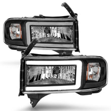 Load image into Gallery viewer, ANZO 94-02 Dodge RAM Crystal Headlight - w/ Light Bar Black Housing