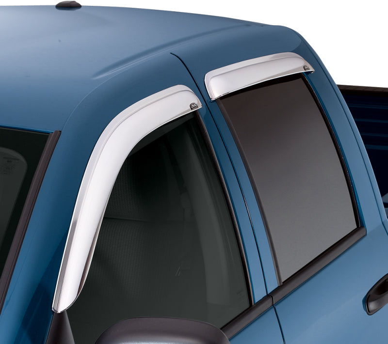 AVS 10-17 Chevy Equinox Ventvisor Outside Mount Front & Rear Window Deflectors 4pc - Chrome
