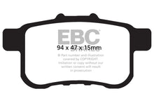 Load image into Gallery viewer, EBC 09-14 Acura TSX 2.4 Yellowstuff Rear Brake Pads