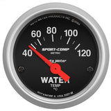 Autometer Sport-Comp 52mm 40-120 Degree Short Sweep Electronic Water Temperature Gauge