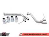 AWE Tuning Porsche Macan Track Edition Exhaust System - Diamond Black 102mm Tips