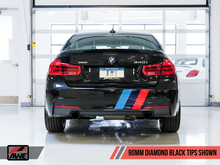 Load image into Gallery viewer, AWE Tuning BMW F3X 340i Touring Edition Axle-Back Exhaust - Diamond Black Tips (90mm)