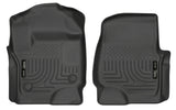 Husky Liners 2017 Ford Super Duty (Crew Cab / Super Cab) WeatherBeater Black Front Floor Liners