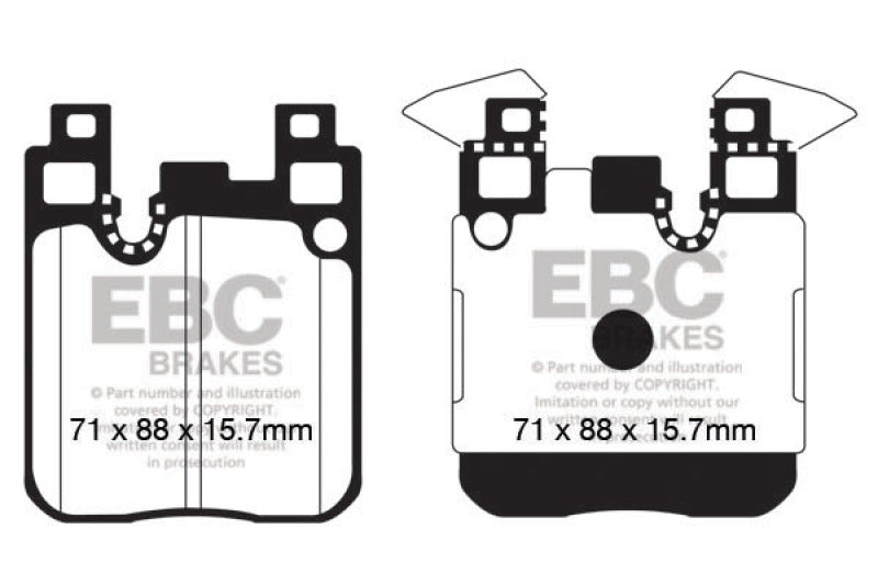 EBC 14+ BMW 228 Coupe 2.0 Turbo Brembo calipers Ultimax2 Rear Brake Pads