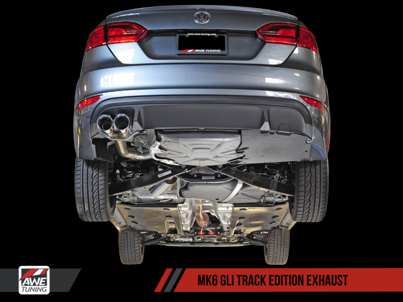 AWE Tuning Mk6 GLI 2.0T - Mk6 Jetta 1.8T Track Edition Exhaust - Diamond Black Tips