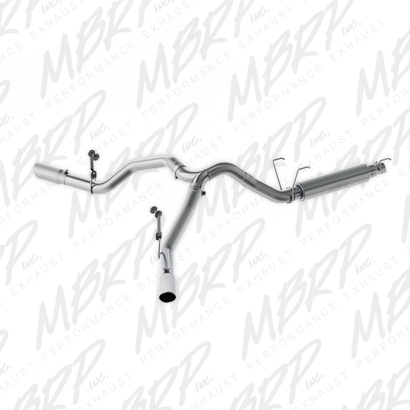 MBRP 14-16 Ram 2500/3500 6.4L 4in AL Single Side Dual Outlet Cat Back Exhaust