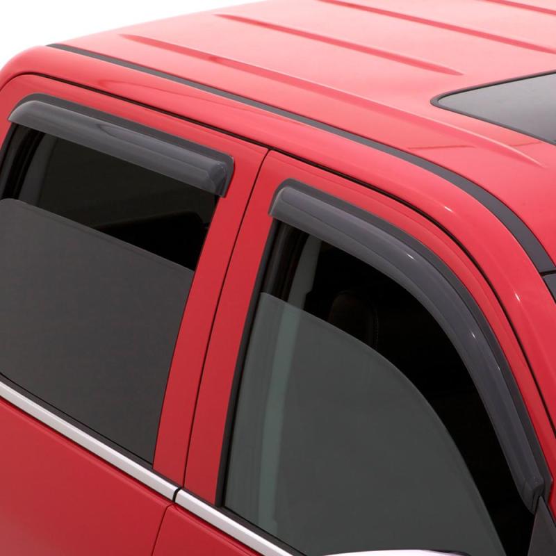 AVS 09-18 Dodge RAM 1500 Crew Cab Ventvisor Outside Mount Window Deflectors 4pc - Smoke