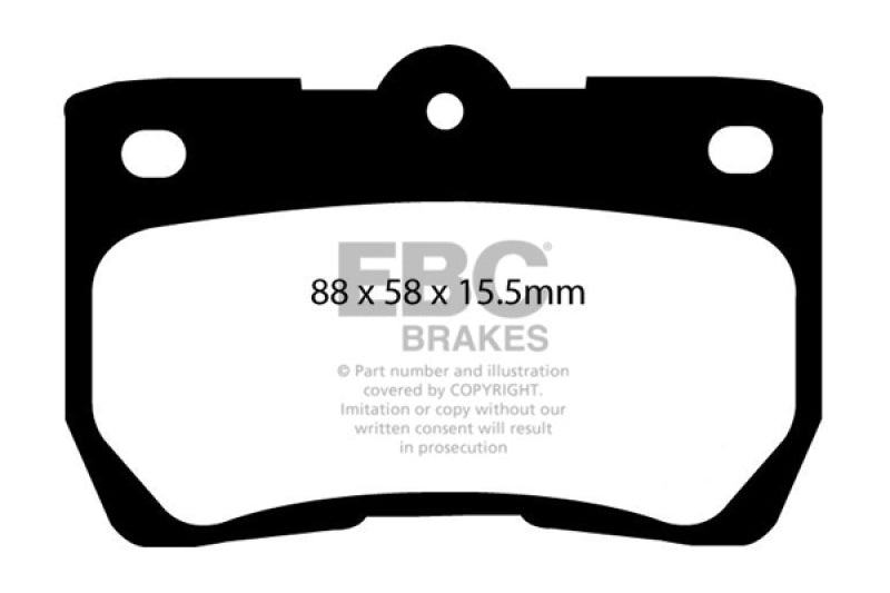 EBC 06-07 Lexus GS300 3.0 Redstuff Rear Brake Pads