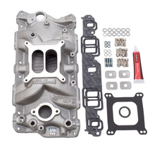 Load image into Gallery viewer, Edelbrock Manifold w/ Installation Kit Performer Eps SBC 1957-1986 Natural Finish