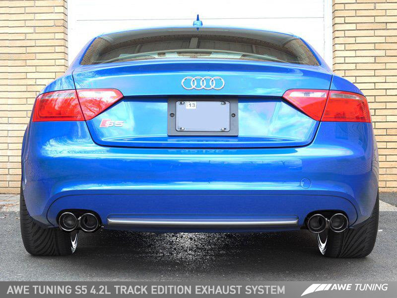 AWE Tuning Audi B8 S5 4.2L Track Edition Exhaust System - Diamond Black Tips